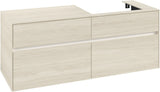 Villeroy & Boch Waschtischunterschrank Collaro C086 B0 1400 mm White Oak mit Beleuchtung und SoftClosing