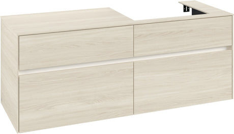 Villeroy & Boch Waschtischunterschrank Collaro C086 B0 1400 mm White Oak mit Beleuchtung und SoftClosing
