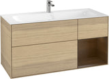 Villeroy & Boch Finion Waschbeckenunterschrank Glossy White Lacquer 1196 mm mit LED-Beleuchtung