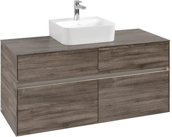 Villeroy & Boch Waschtischunterschrank Collaro 1200 mm Stone Oak mit LED-Beleuchtung