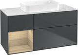 Villeroy & Boch Finion Waschbeckenunterschrank 1200 mm Walnut Veneer mit Beleuchtung