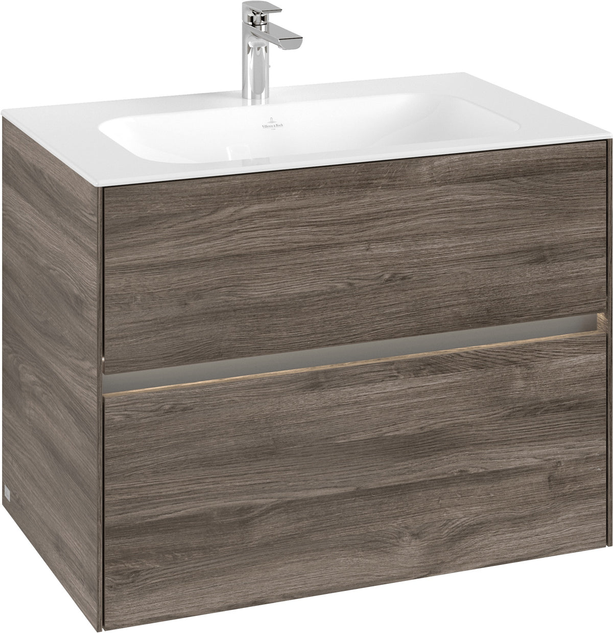 Villeroy & Boch Waschbeckenunterschrank Collaro C13800 White Oak – 796 mm, 2 Auszüge, SoftClosing