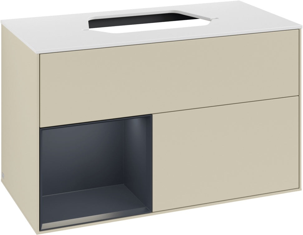 Villeroy & Boch Waschtischunterschrank Finion G361H F 1000 mm White Matt Lacquer mit Beleuchtung