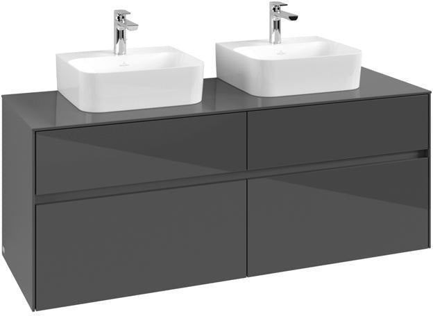 Villeroy & Boch Waschtischunterschrank Collaro C10300 1400 mm Glossy White für 2 Waschtische