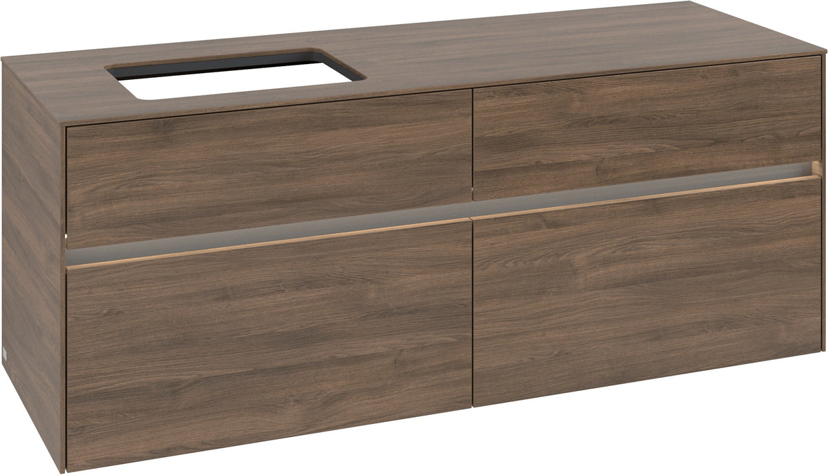 Villeroy & Boch Waschtischunterschrank Collaro C117 B0, 1400 mm, Arizona Oak, mit Beleuchtung