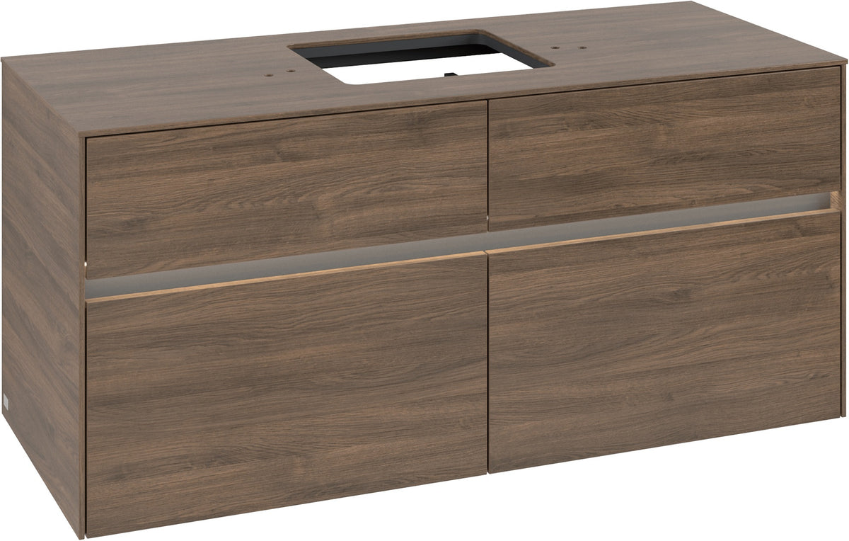 Villeroy & Boch Waschbeckenunterschrank Collaro C128 B0 1200 mm Arizona Oak mit Beleuchtung