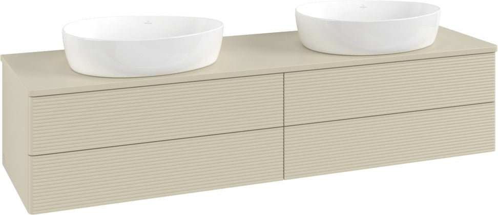 Villeroy & Boch Antao Waschbeckenunterschrank 1600 mm Anthrazit Matt Lackiert mit 4 Auszügen