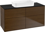 Villeroy & Boch Finion Waschtischunterschrank 1200 mm Glossy White Lack mit 4 Auszügen