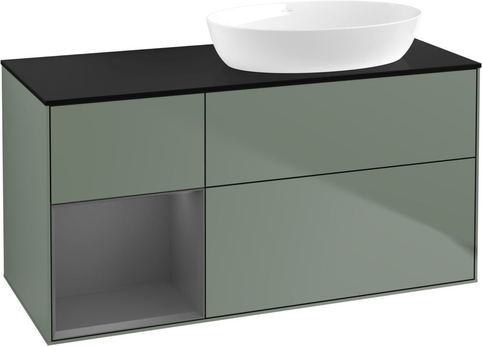 Villeroy & Boch Waschtischunterschrank Finion FA42G 1200 mm Glossy White Lacquer mit Beleuchtung