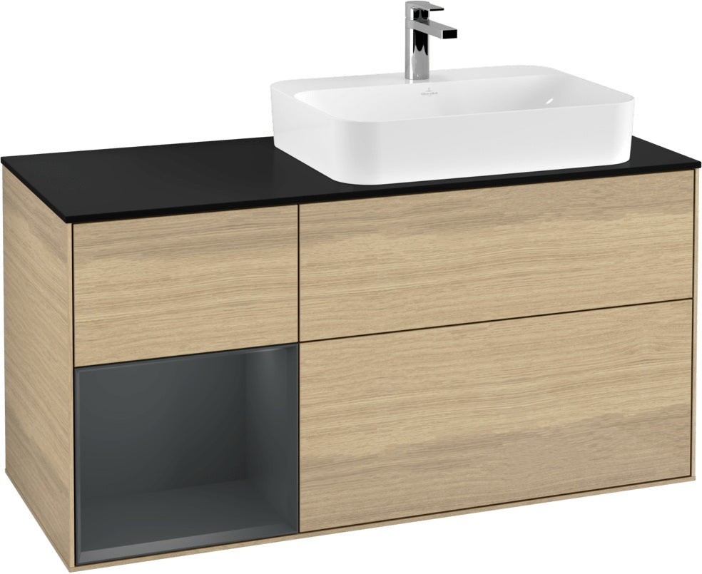 Villeroy & Boch Finion Waschbeckenunterschrank 1200 mm Glossy White Lacquer mit Beleuchtung