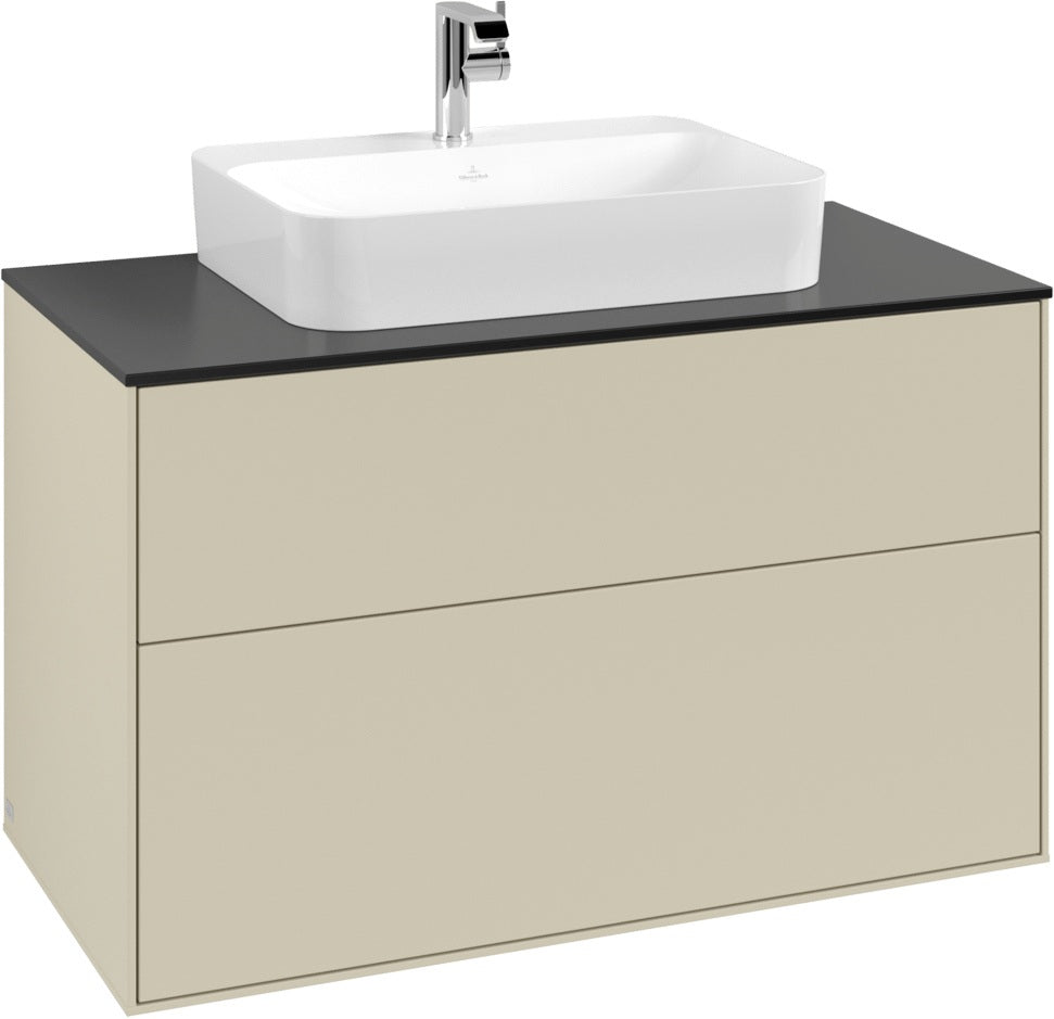 Villeroy & Boch Finion Waschbeckenunterschrank 1000 mm Glossy White mit LED-Beleuchtung