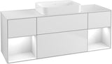 Villeroy & Boch Finion Waschtischunterschrank 1600 mm Glossy White Lacquer mit Beleuchtung