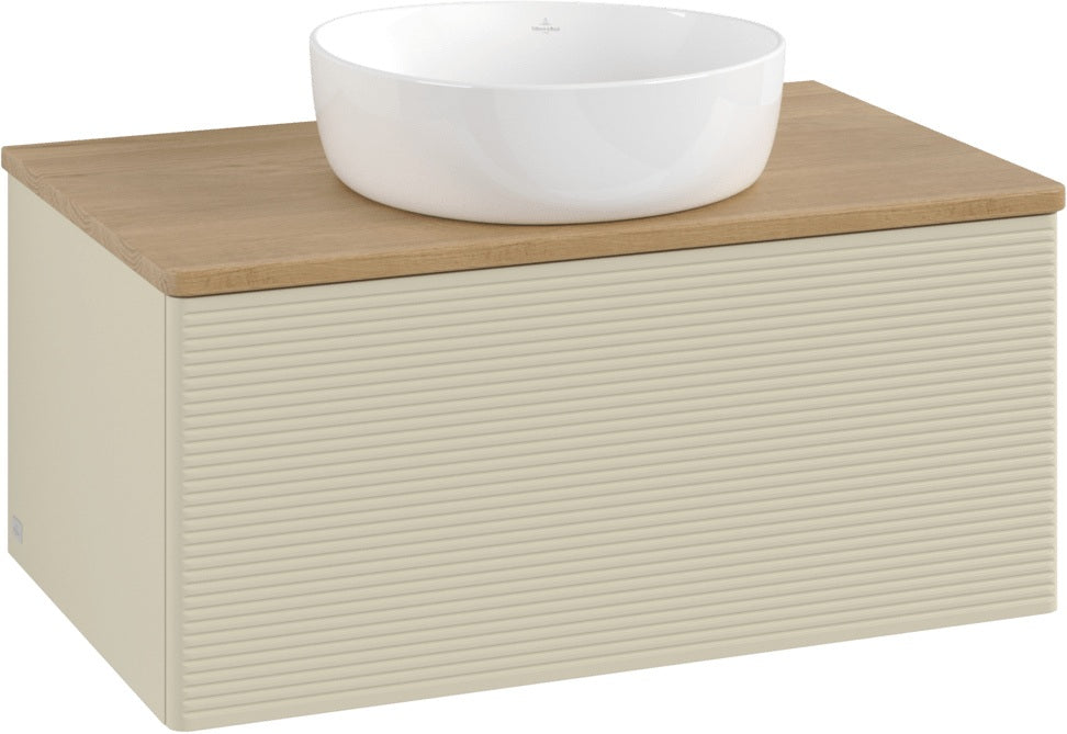 Villeroy & Boch Antao Waschtischunterschrank 800 mm Anthrazit Matt mit LED-Auszugsbeleuchtung