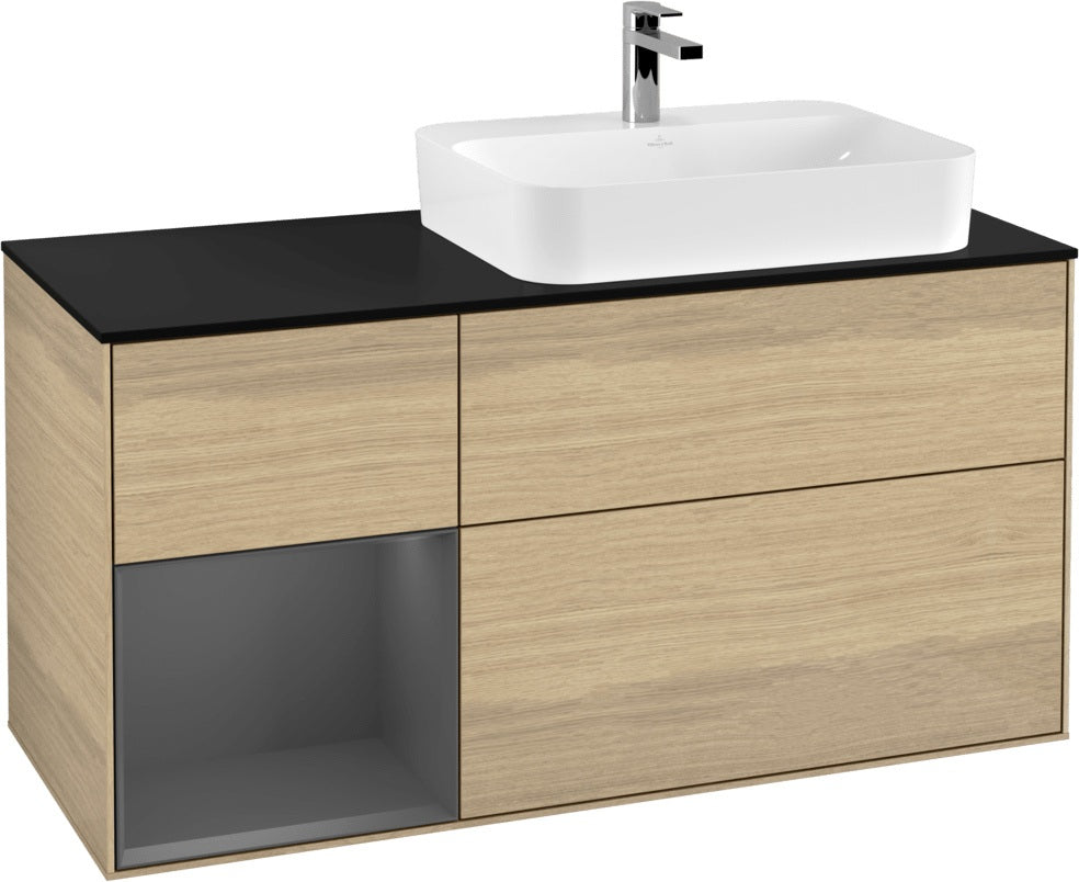 Villeroy & Boch Finion Waschbeckenunterschrank 1200 mm Glossy White Lacquer mit Beleuchtung