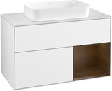 Villeroy & Boch Finion Waschtischunterschrank 1000 mm Glossy White Lacquer mit LED-Beleuchtung