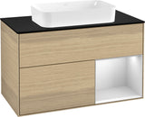 Villeroy & Boch Waschtischunterschrank Finion F252G 1000 mm Glossy White Lacquer mit LED-Beleuchtung