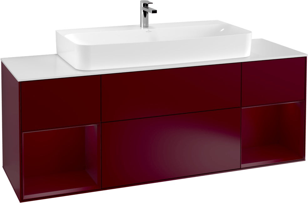 Villeroy & Boch Finion Waschtischunterschrank 1600 mm Glossy White Lacquer mit Beleuchtung