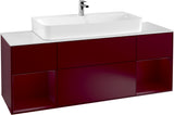 Villeroy & Boch Finion Waschtischunterschrank 1600 mm Glossy White Lacquer mit Beleuchtung