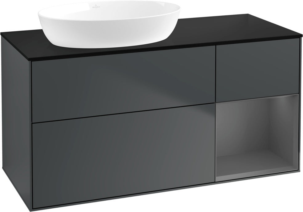 Villeroy & Boch Finion Waschtischunterschrank 1200 mm Glossy White Lacquer mit LED-Beleuchtung