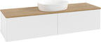 weiß / Nussbaum / Eckig White Matt