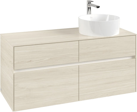 Villeroy & Boch Waschtischunterschrank Collaro C043 B0 1200 mm White Oak mit Beleuchtung
