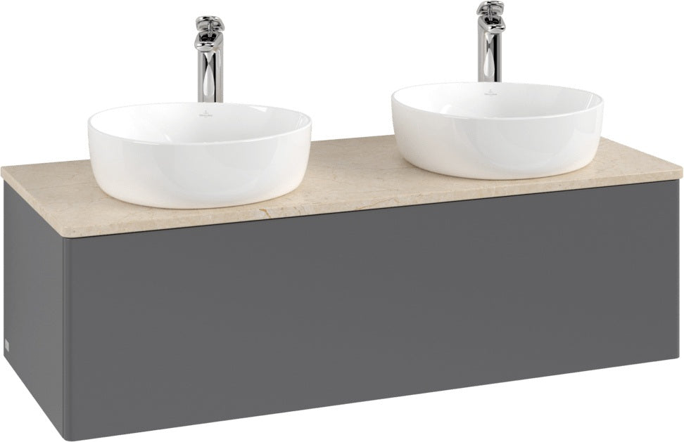 Villeroy & Boch Waschtischunterschrank Antao 1200 mm Anthrazit Matt Lackiert mit Auszug