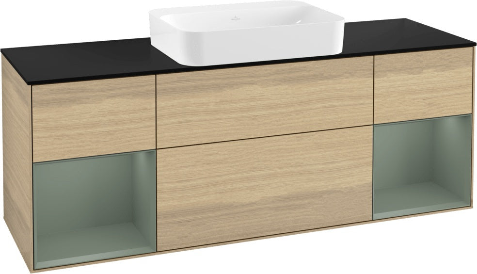 Villeroy & Boch Finion Waschbeckenunterschrank 1600 mm Glossy White Lacquer mit Beleuchtung