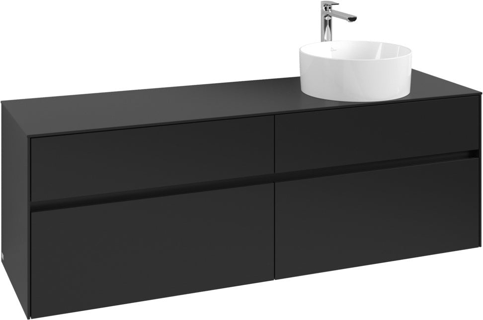 Villeroy & Boch Waschtischunterschrank Collaro C05100VL 1600 mm Volcano Black mit SoftClosing