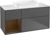 Villeroy & Boch Finion Waschbeckenunterschrank 1200 mm Walnut Veneer mit Beleuchtung