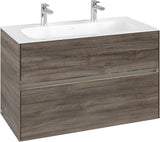Villeroy & Boch Waschbeckenunterschrank Collaro C13900 in White Oak – 996 mm, 2 Auszüge, SoftClosing