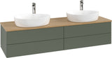 Villeroy & Boch Waschtischunterschrank Antao 1600 mm Anthracite Matt mit 4 Auszügen und Beleuchtung