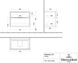 Villeroy & Boch Waschbeckenunterschrank Subway 3.0 C 57400 Brilliant White 772 mm
