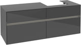 Villeroy & Boch Waschtischunterschrank Collaro C075 B0 1400 mm Glossy Grey mit Beleuchtung