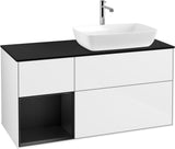 Villeroy & Boch Finion Waschtischunterschrank 1200 mm Glossy White Lacquer mit Beleuchtung