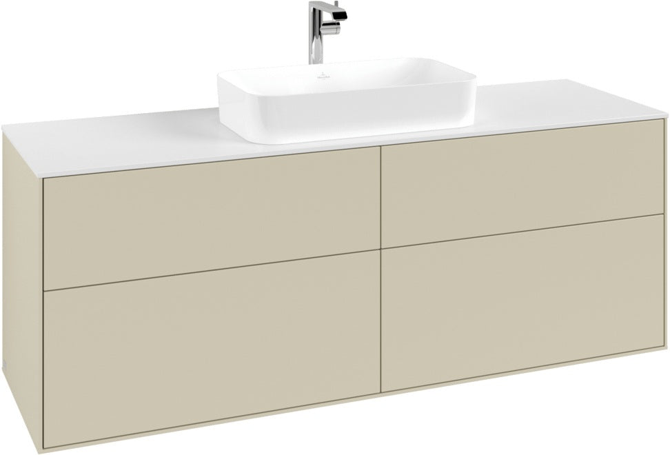 Villeroy & Boch Finion Waschtischunterschrank 1600 mm Anthrazit Matt mit LED-Beleuchtung