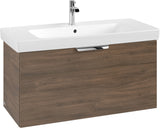 Villeroy & Boch LineUp Badezimmerset 1000 mm mit Spiegel Arizona Oak – Waschbecken, Unterschrank & Spiegel