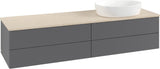 Villeroy & Boch Waschtischunterschrank Antao 1600 mm Anthracite Matt Lacquer mit 4 Auszügen und LED-Beleuchtung