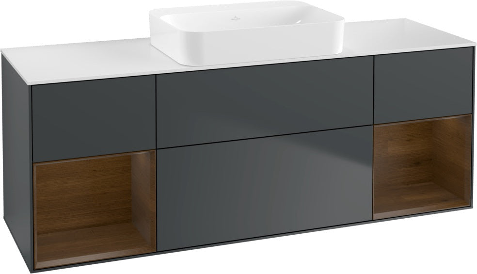 Villeroy & Boch Finion Waschtischunterschrank 1600 mm Glossy White Lacquer mit Beleuchtung
