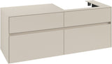 Villeroy & Boch Waschtischunterschrank Collaro C086 B0 1400 mm Cashmere Grey mit Beleuchtung