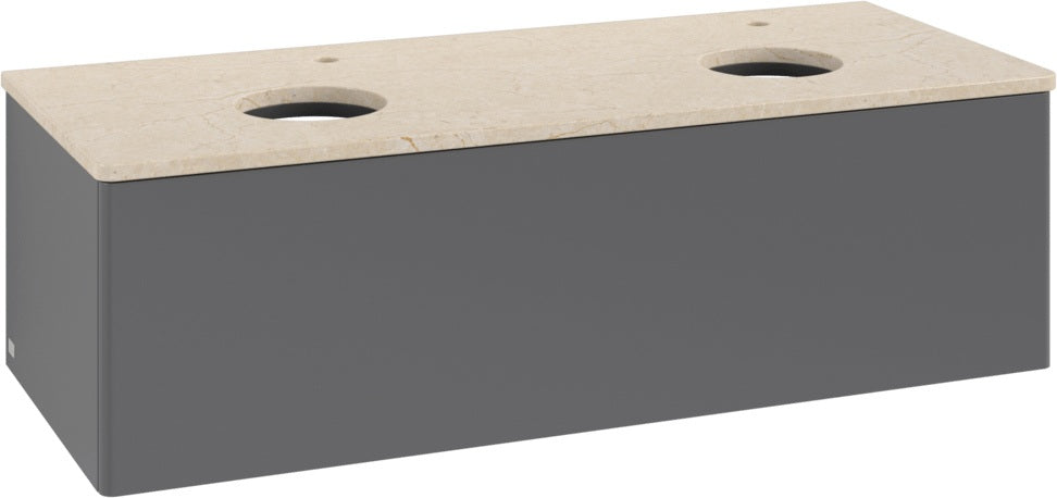 Villeroy & Boch Waschtischunterschrank Antao 1200 mm Anthrazit Matt Lackiert mit Auszug