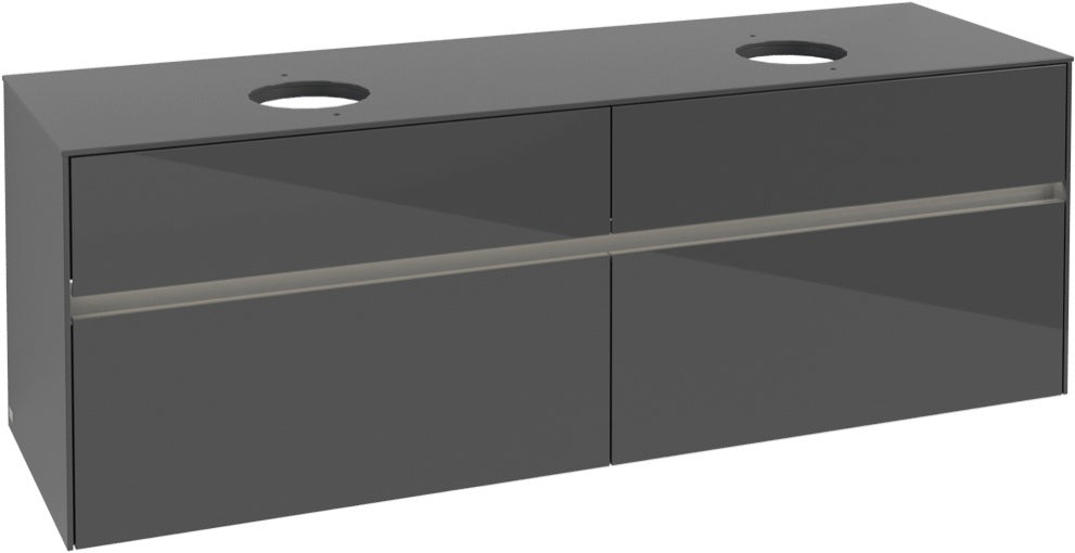 Villeroy & Boch Collaro Waschtischunterschrank 1600 mm Truffle Grey mit LED-Beleuchtung