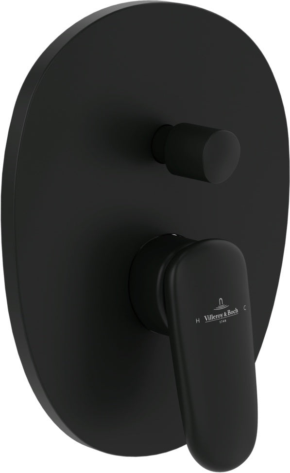 Villeroy & Boch Antao Einhand-Wannenbatterie TVT111001000 – Unterputz-Armatur, rund, Chrom