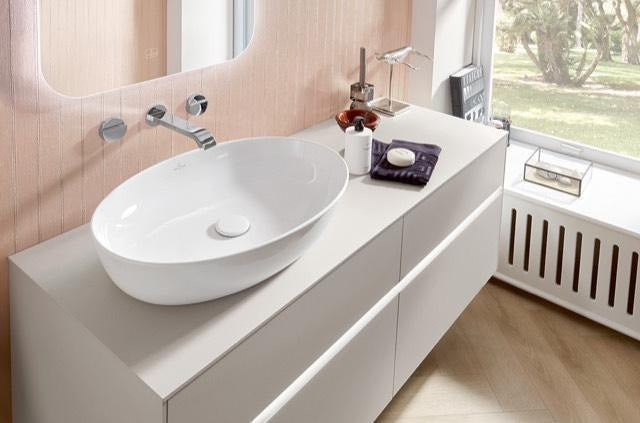 Villeroy & Boch Collaro Waschtischunterschrank 1400 mm mit LED-Beleuchtung und 4 Auszügen, White Wood