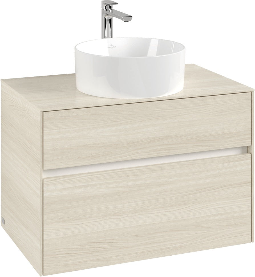 Villeroy & Boch Waschtischunterschrank Collaro C037 800 mm White Oak mit SoftClosing