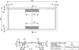 Villeroy & Boch Duschwanne SQUARO SUPER FLAT 1400x900x18 mm stone white aus Quaryl