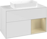 Villeroy & Boch Finion Waschtischunterschrank 1000 mm Glossy White Lacquer mit LED-Beleuchtung