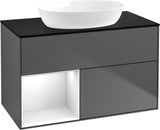 Villeroy & Boch Waschtischunterschrank Finion FA12G 1000 mm Glossy White Lacquer mit Beleuchtung