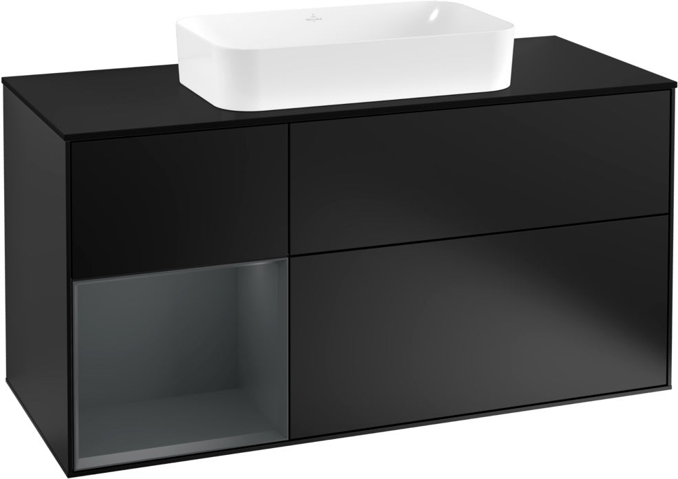 Villeroy & Boch Finion Waschtischunterschrank 1200 mm Glossy White Lacquer mit LED-Beleuchtung
