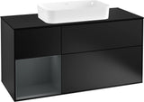 Villeroy & Boch Finion Waschtischunterschrank 1200 mm Glossy White Lacquer mit LED-Beleuchtung