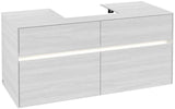 Villeroy & Boch Collaro Waschtischunterbau 1200 mm mit LED-Beleuchtung und 4 Auszügen in Truffle Grey